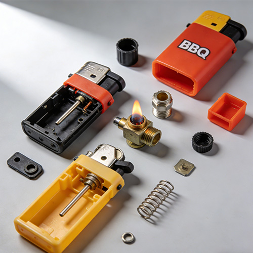 Moldagem de peças sobressalentes de isqueiro de plástico para churrasco