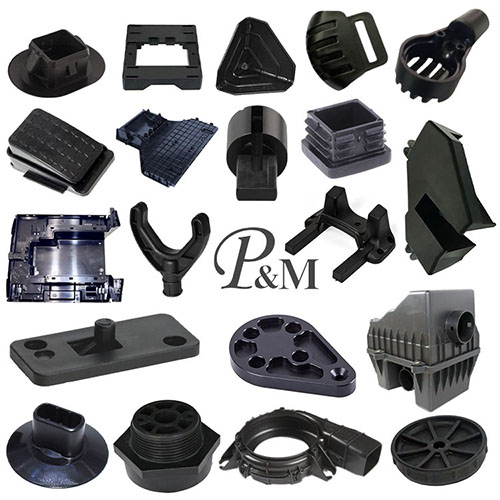 Moldagem por injeção de PVC preto