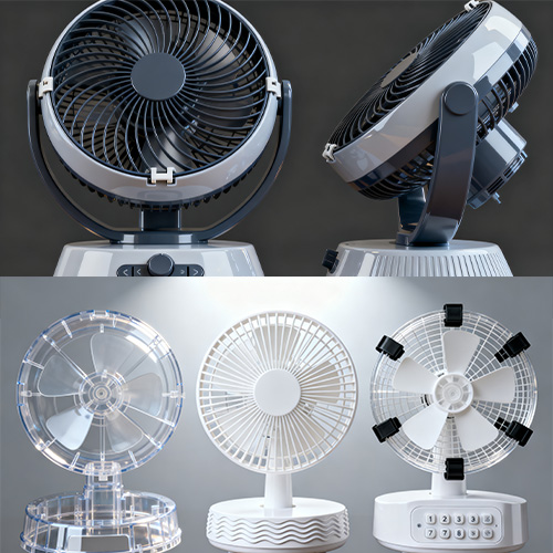 Moldagem por ventilador de mesa de injeção de plástico